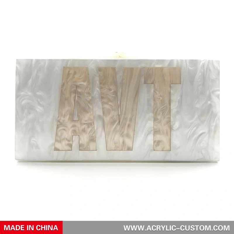 カスタムの小さなアクリルクラッチハンドバッグ| 女性のアクリルハンドバッグの財布