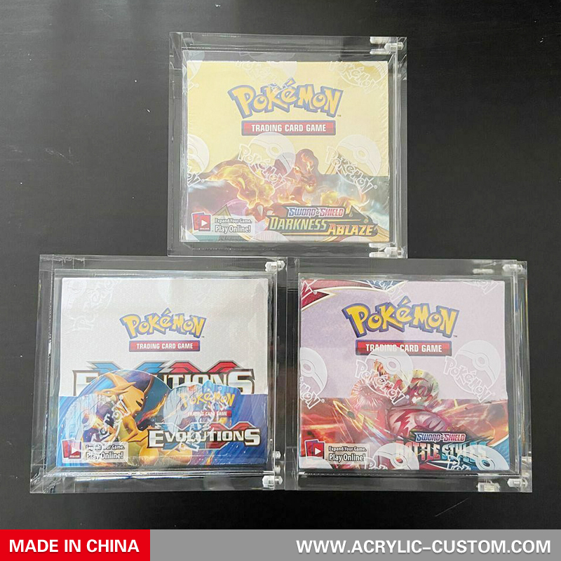 Pokémon TCG Sealed Booster Box Case – Acrylic Magnetic Display Case (Fits 6-Box Factory Case)