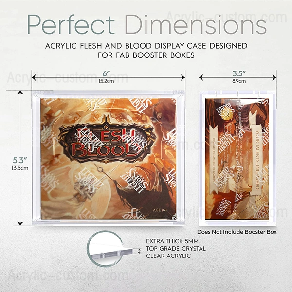 Flesh and Blood Booster Box, Acrylic Booster Case with Top Load Lid