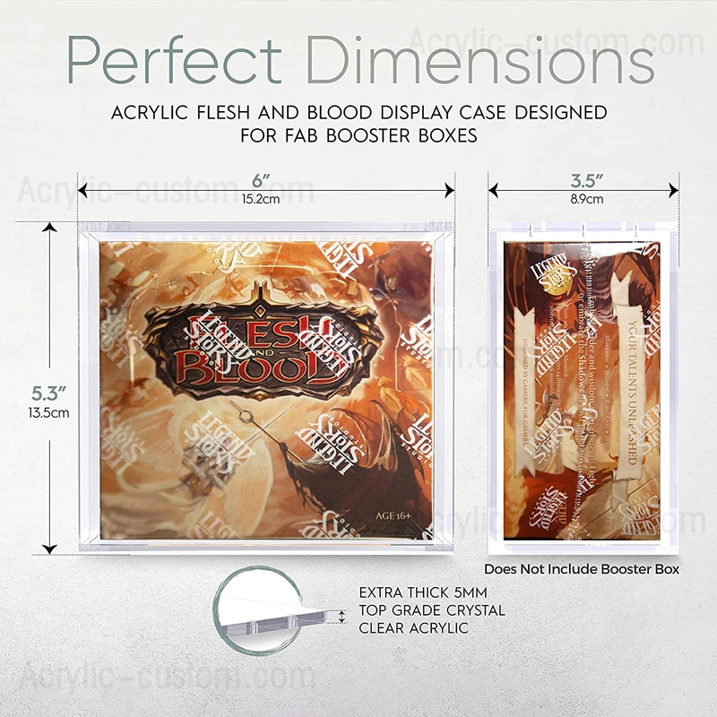 Flesh and Blood Booster Box, Acrylic Booster Case with Top Load Lid