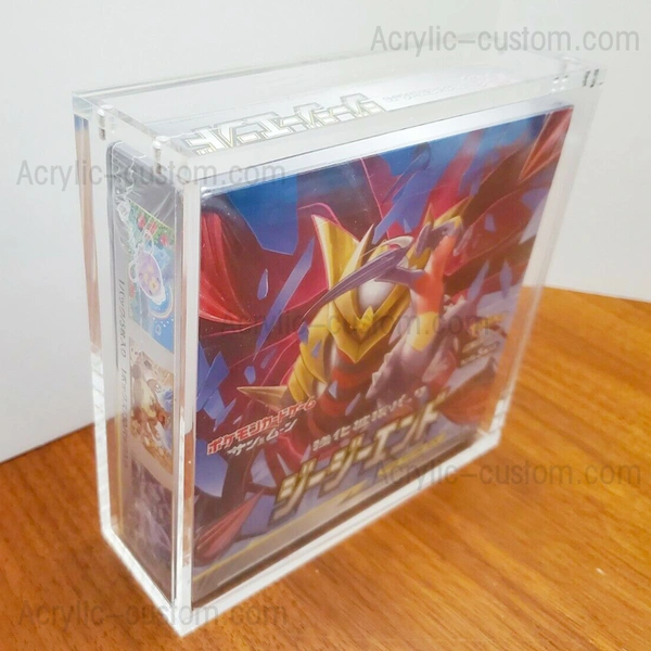 Boîte en Acrylique pour Cartes Pokémon Japonaises Personnalisées, Emballage  Transparent, Protection de Vitrine avec Couvercle Coulissant