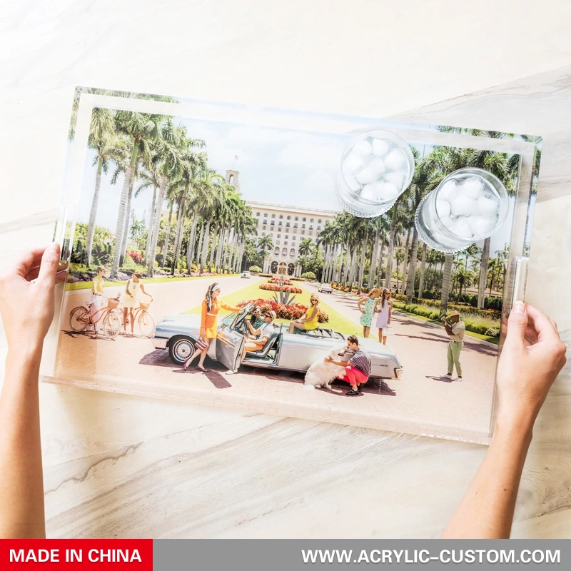 UV クリア アクリル トレイ - 滑り止めルーサイト トレイ