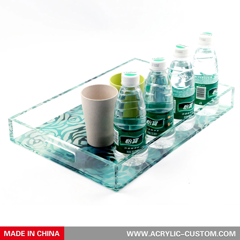 plateau en acrylique avec poignées - plateaux personnalisés en acrylique transparent