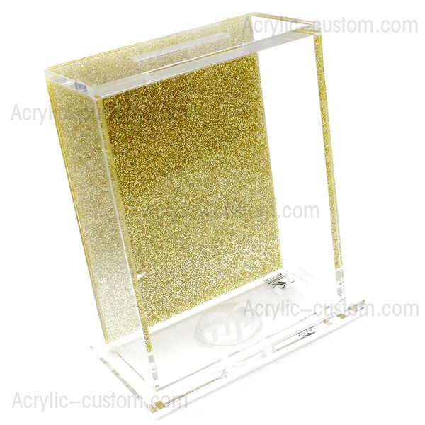 boîte de tzedaka paillettes - boîte de tzedaka lucite judaica