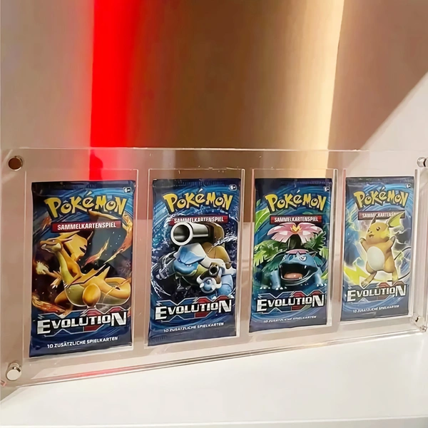4 Slots Booster Pack Protector - Booster Stand Pokemon Pack Display