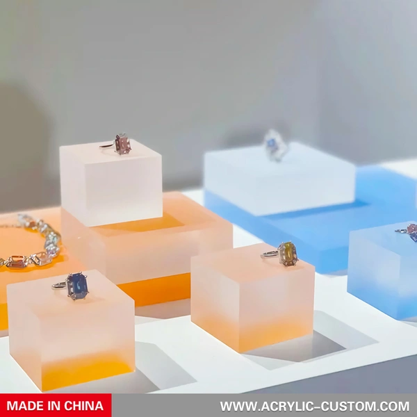 bijoux blocs acryliques présentoirs - ensemble de blocs de lucite