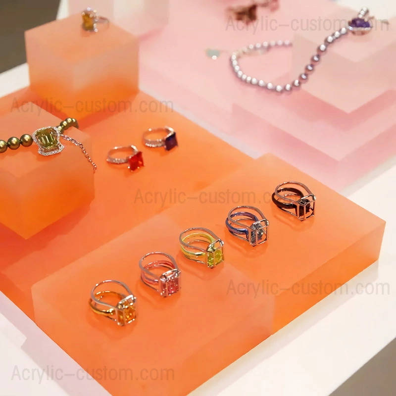 ジュエリー アクリル ブロック ディスプレイ ライザー - ルーサイト ブロック セット