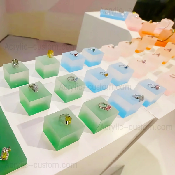 bijoux blocs acryliques présentoirs - ensemble de blocs de lucite