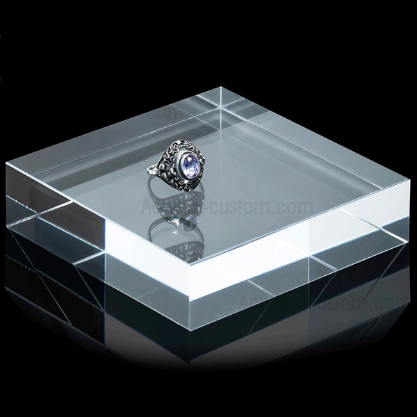 ソリッドクリアディスプレイブロック - 工芸用アクリルブロック