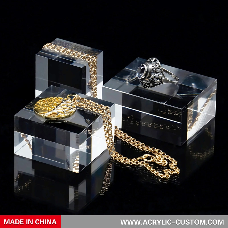 彫刻されたディスプレイベース - アクリルブロック