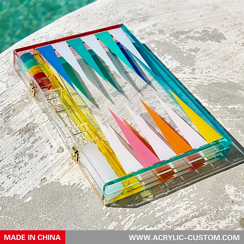 アクリル バックギャモン ボード - ルーサイト ゲーム セット