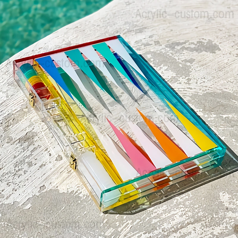 アクリル バックギャモン ボード - ルーサイト ゲーム セット