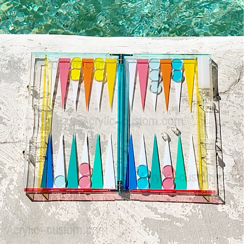 アクリル バックギャモン ボード - ルーサイト ゲーム セット