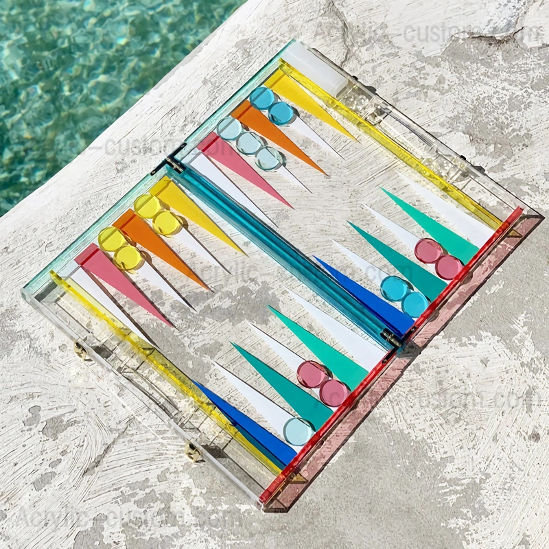 アクリル バックギャモン ボード - ルーサイト ゲーム セット