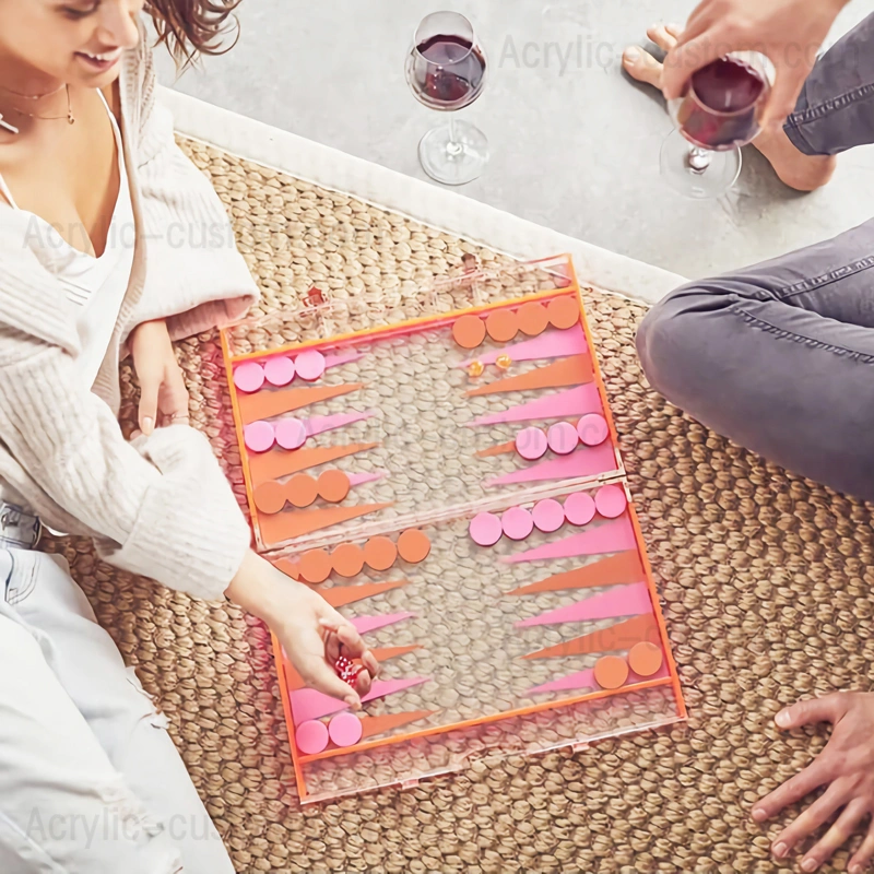 ルーサイト バックギャモン ボード - アクリル チェス ゲーム セット