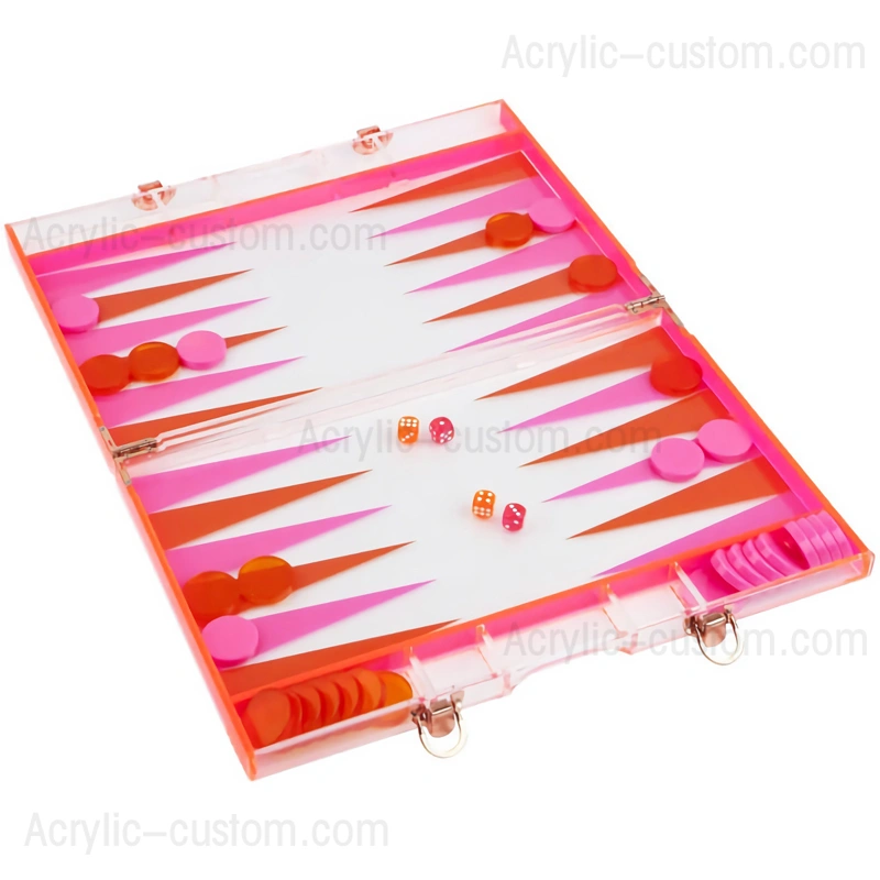 ルーサイト バックギャモン ボード - アクリル チェス ゲーム セット