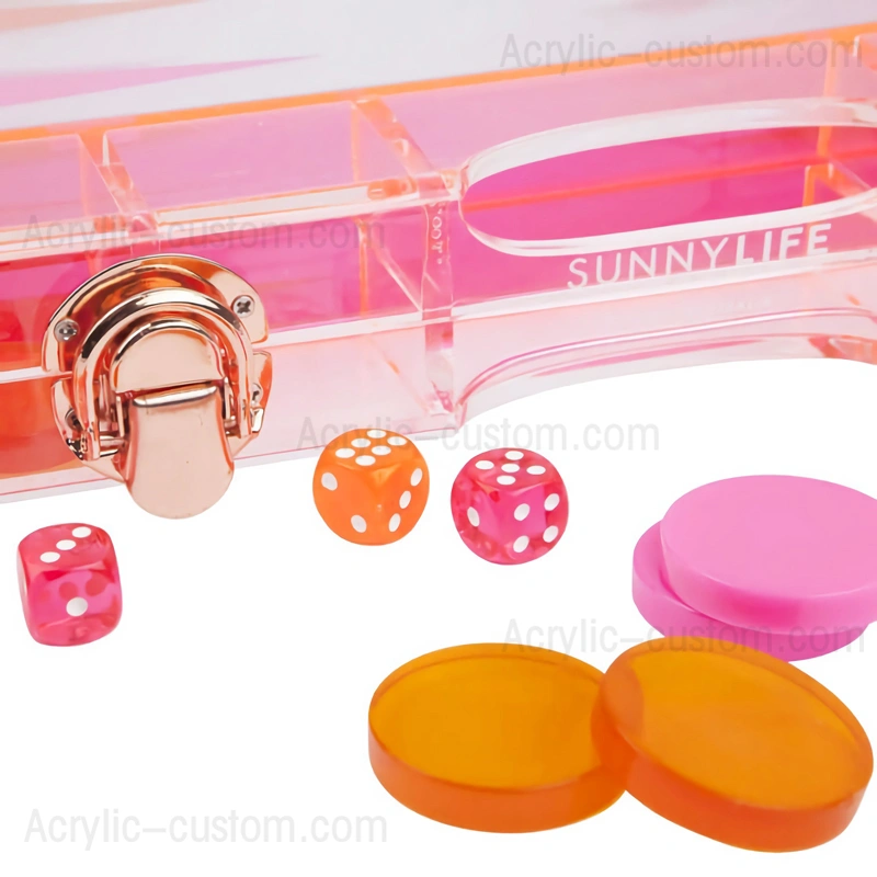 ルーサイト バックギャモン ボード - アクリル チェス ゲーム セット