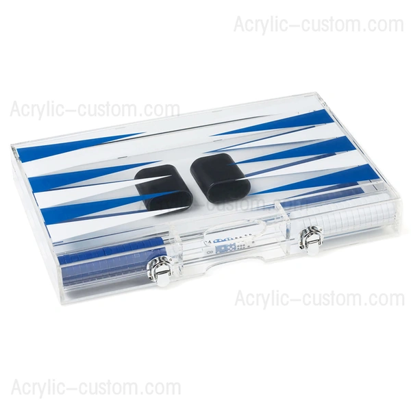 Acrylic Backgammon - Lucite Chess Board Game Set