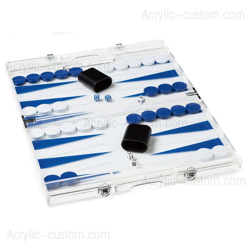 アクリル バックギャモン - ルーサイト チェス ボード ゲーム セット