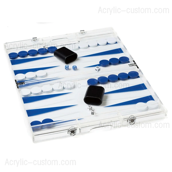 Acrylic Backgammon - Lucite Chess Board Game Set
