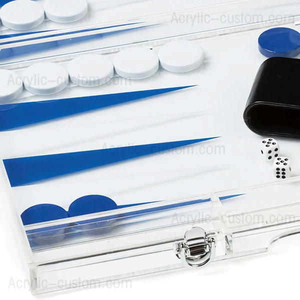 Acrylic Backgammon - Lucite Chess Board Game Set