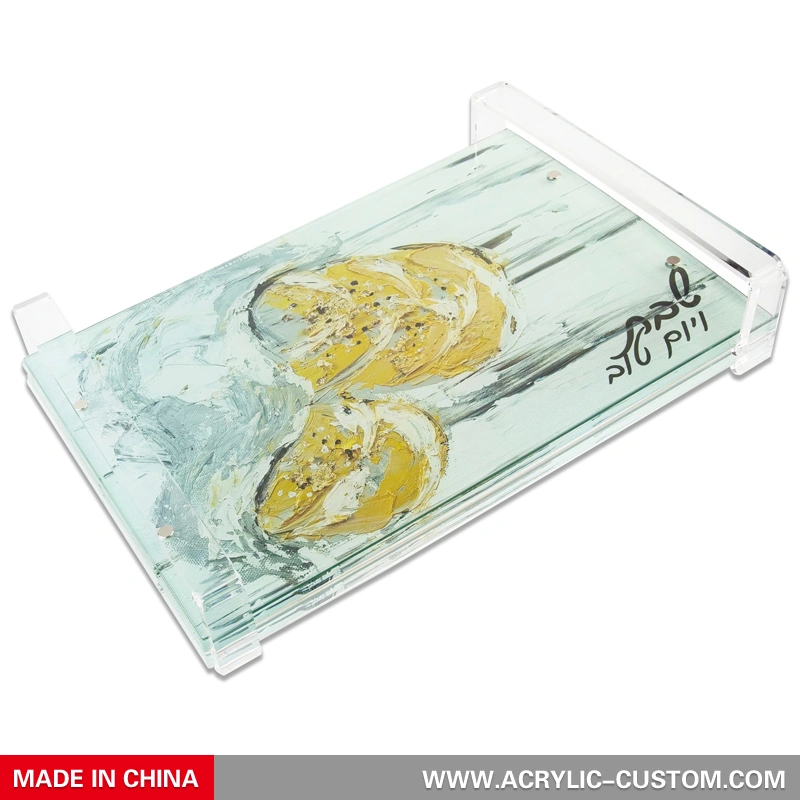 Доска для халы из люцита - раскрашенная доска для халы в субботу