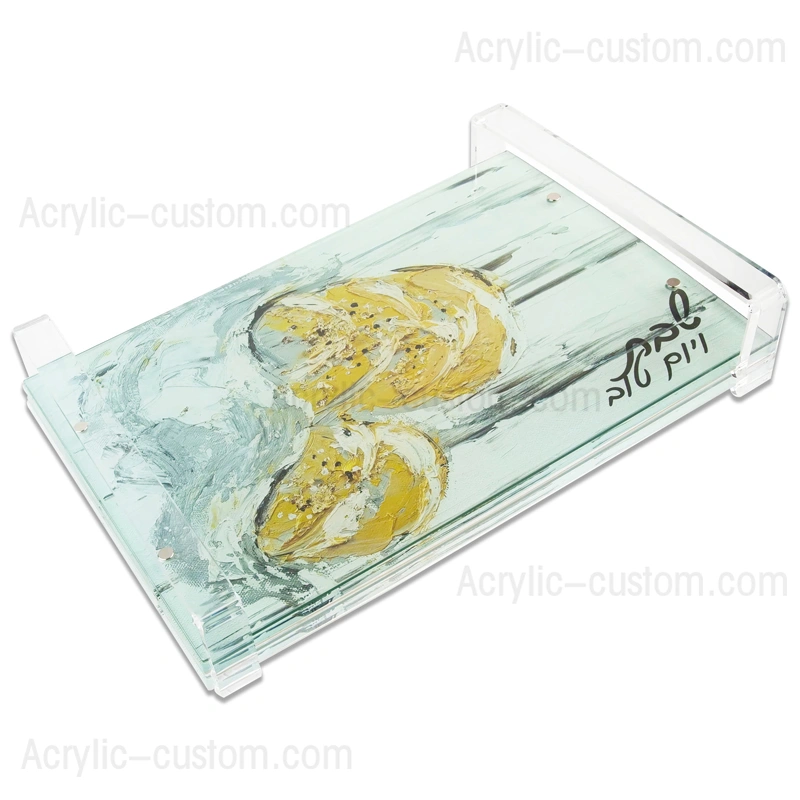 Доска для халы из люцита - раскрашенная доска для халы в субботу