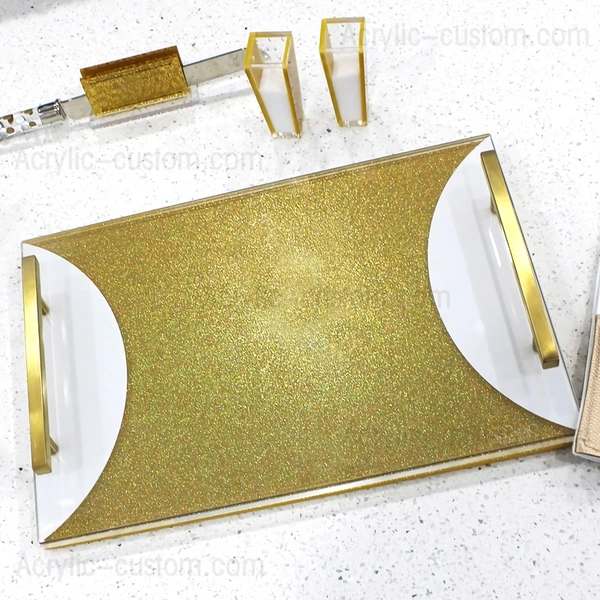 bandeja para encender velas - tablero de jalá dorado