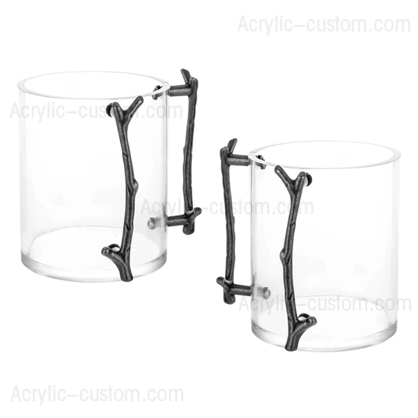 Acrylic Washing Cup - Dual Handle Wash Cup