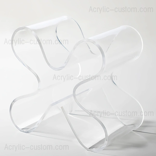 湾曲したワインラック - アクリルワインボトルホルダーディスプレイ