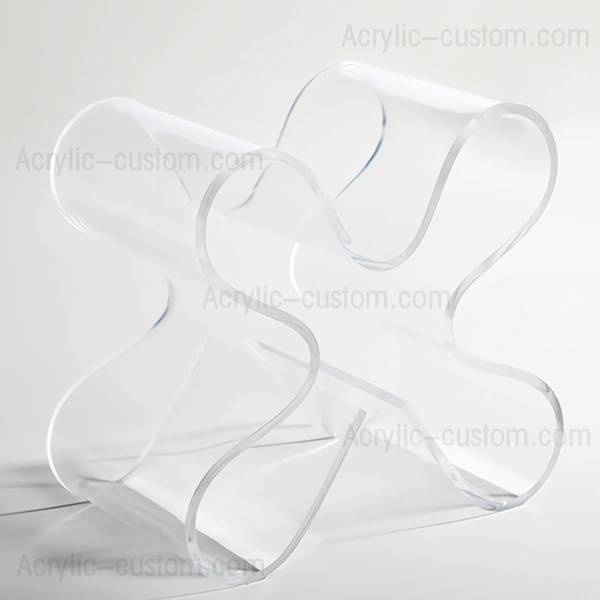 湾曲したワインラック - アクリルワインボトルホルダーディスプレイ