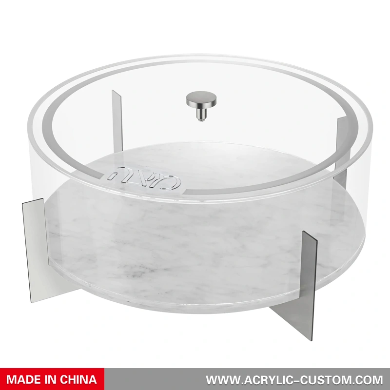 大理石のマット ホルダー - ルーサイト マット ラウンド ボックス