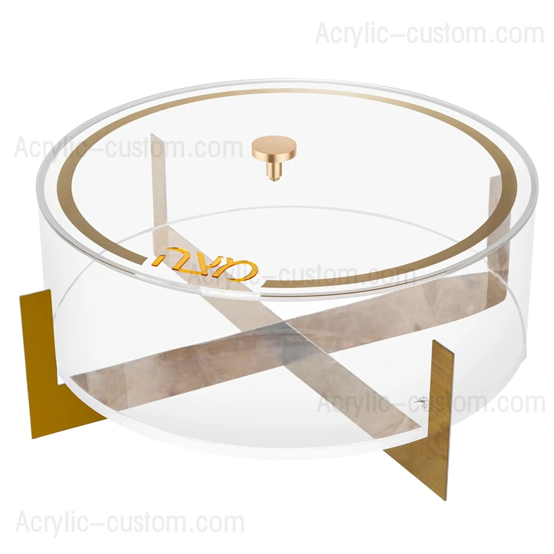 ルーサイト マッツァー ホルダー - カバー付きアクリル マッツァー ボックス