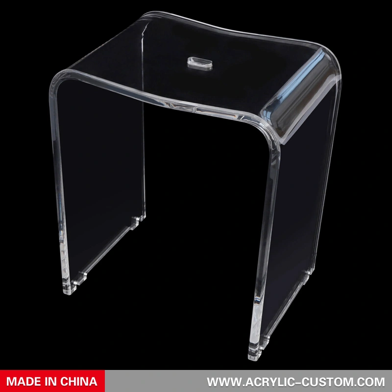 taburete de ducha de acrílico - taburete de ducha de baño de lucita transparente