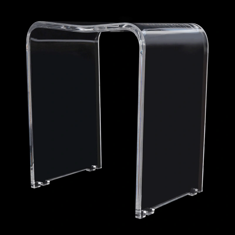 taburete de ducha de acrílico - taburete de ducha de baño de lucita transparente