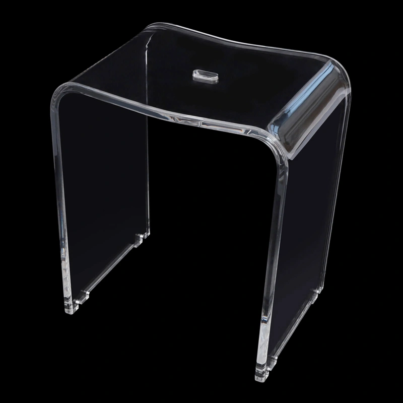taburete de ducha de acrílico - taburete de ducha de baño de lucita transparente