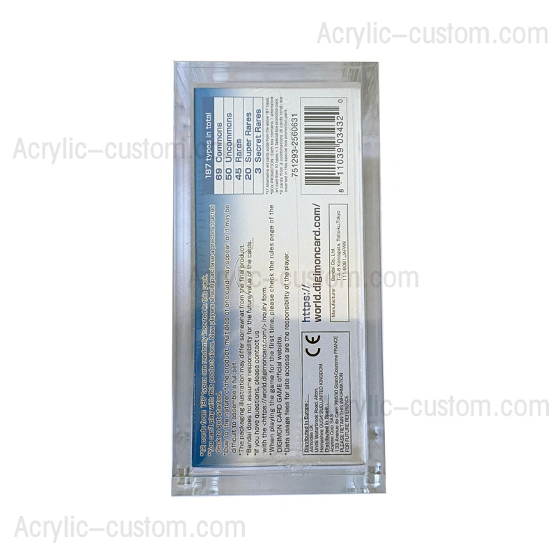 Digimon Game Card Protective Case - Acrylic Booster Display Case