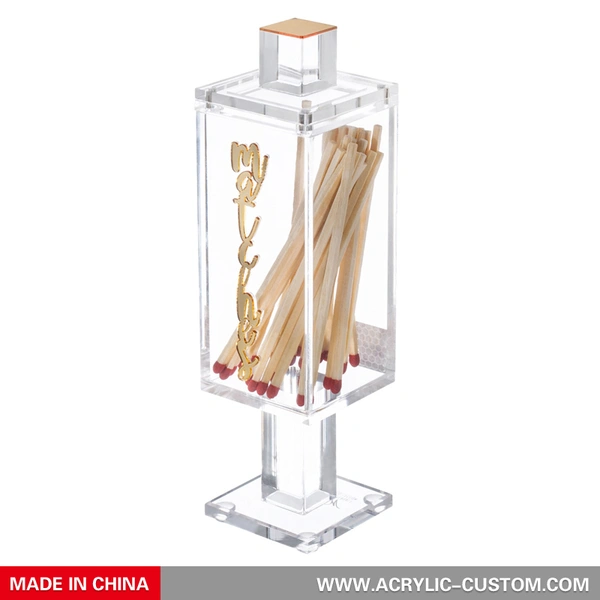 Magnetischer Streichholzhalter – Lucite-Streichholzschachtel