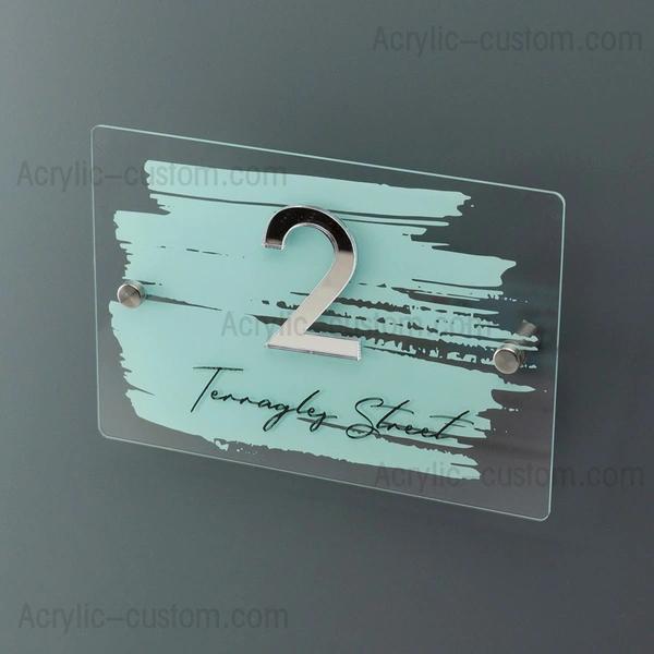 固定ミラーアクリル番号付きの家番号