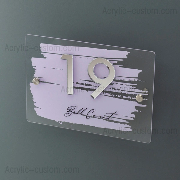 固定ミラーアクリル番号付きの家番号