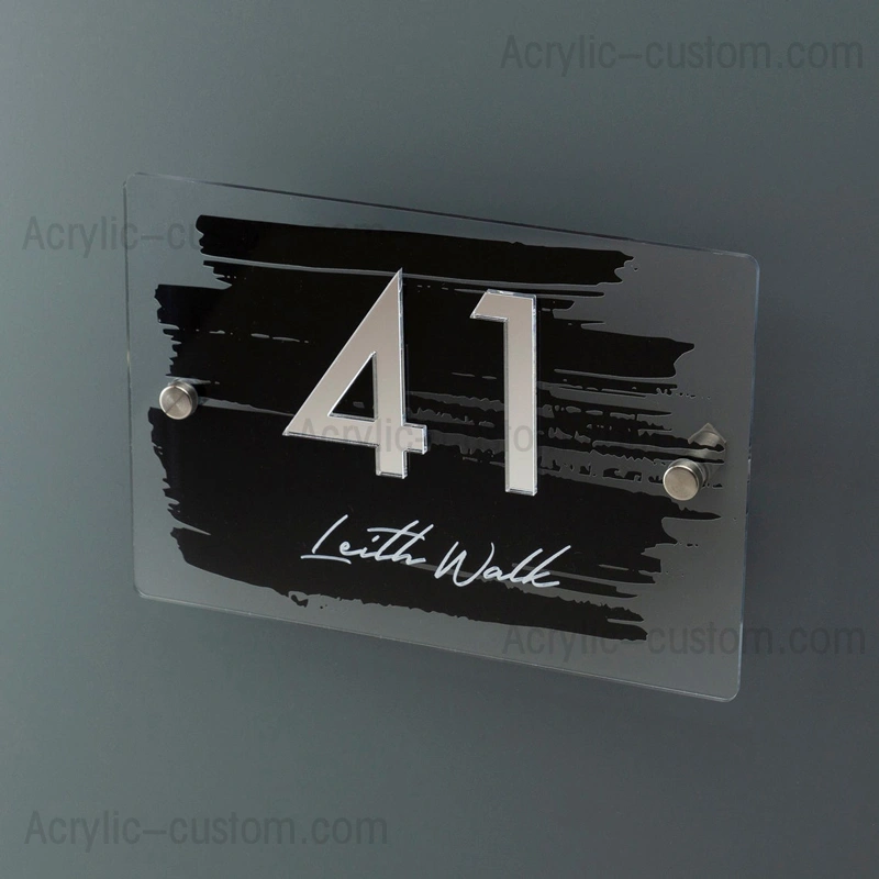 固定ミラーアクリル番号付きの家番号