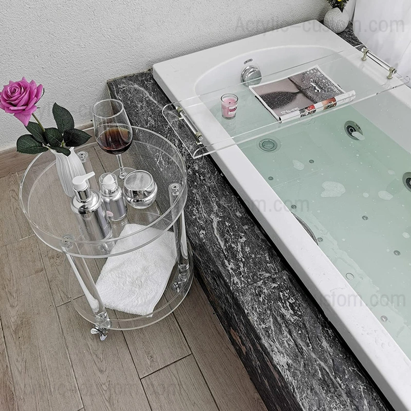 ライトラグジュアリーバスルームクリアトレイアクリルバスタブキャディトレイ
