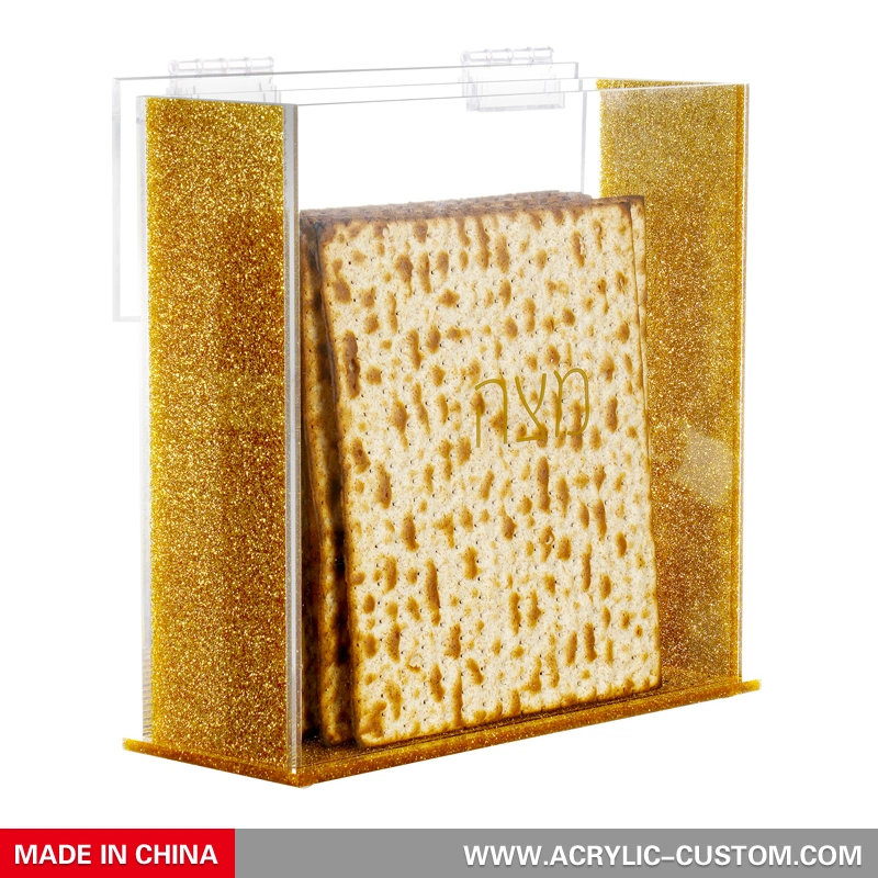 Matzah-Box, Lucite-Mazzah-Box mit Deckel