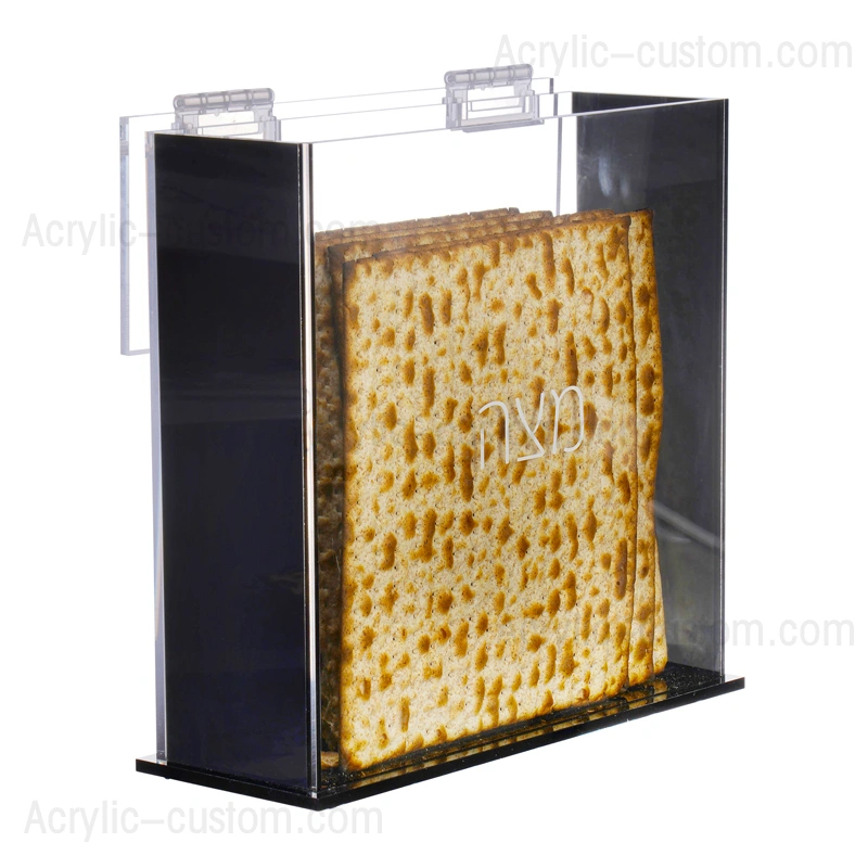 Matzah-Box, Lucite-Mazzah-Box mit Deckel