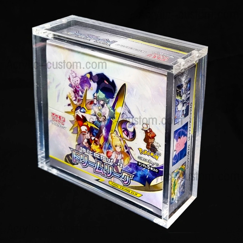 Pokemon Trading Card Booster Box Display Magnetic Acrylic Case