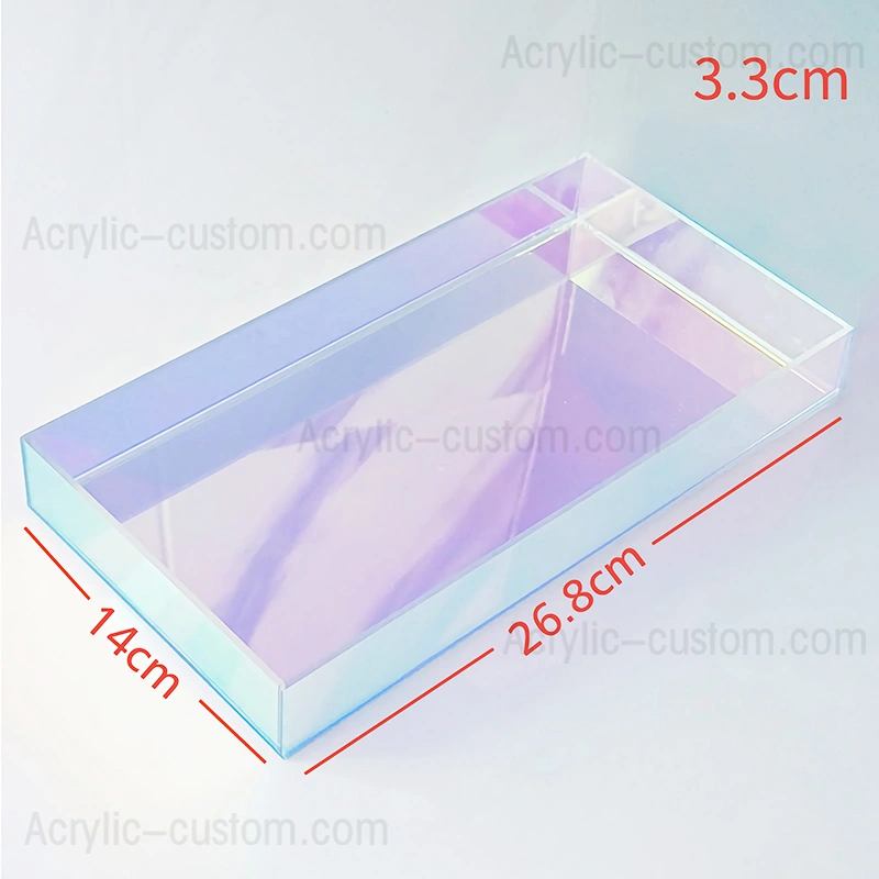 Beautiful Iridescent Dresser Perfume Tray Acrylic Decor Trays - Tray Organizer