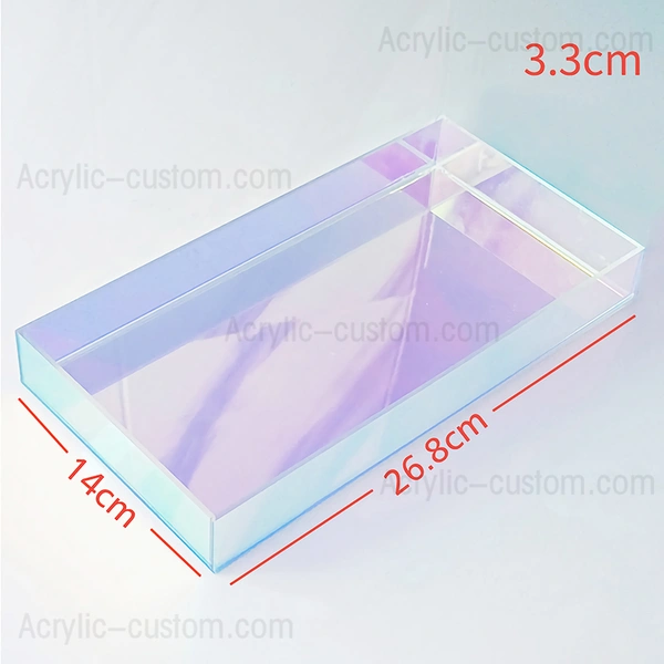 Beautiful Iridescent Dresser Perfume Tray Acrylic Decor Trays - Tray Organizer