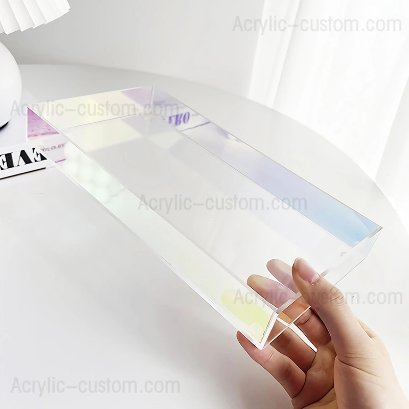 Beautiful Iridescent Dresser Perfume Tray Acrylic Decor Trays - Tray Organizer