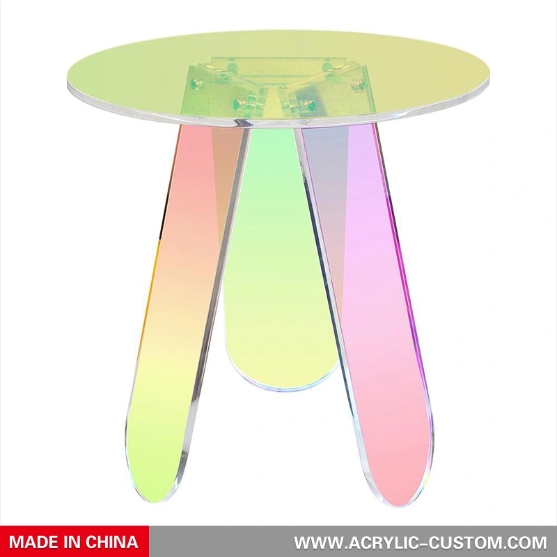 طاولة القهوة رينبو - طاولة قهوة مستديرة من الأكريليك