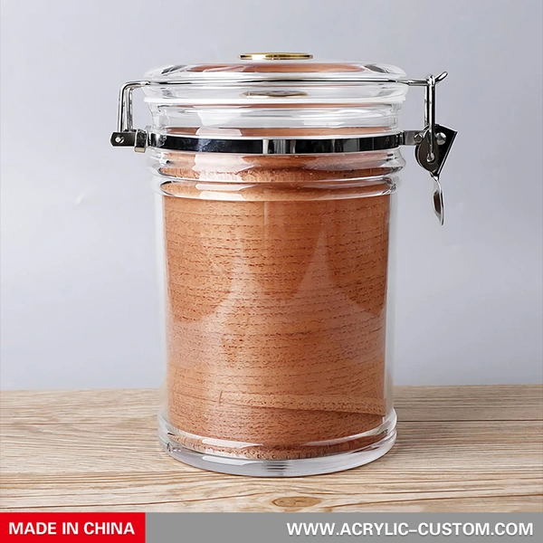 杉の木の裏地が付いた葉巻アクリルヒュミドールジャー-アクリルヒュミドール